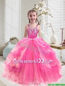 Modern Multi Color Little Girl Pageant Dresses with Ruffled Layers