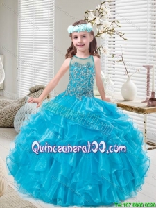 Pretty Beaded and Ruffles Mini Quinceanera Dresses for 2016
