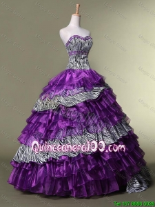New Arrival Sweetheart Quinceanera Dresses with Ruffled Layers for 2016