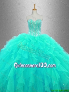 Ball Gown Elegant Sweet 16 Dresses with Beading and Ruffles for 2016