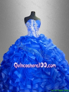 Beaded Sweetheart Luxurious Quinceanera Gowns with Ruffles
