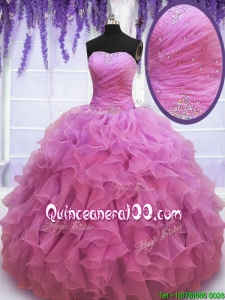 New Arrivals Sweetheart Beaded and Ruffled Quinceanera Gown in Organza