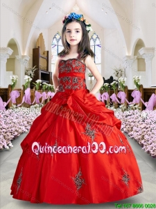 Luxurious Wine Red Mini Quinceanera Dresses with Appliques and Pick Ups