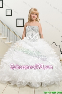 Most Popular Beading and Ruffles White Mini Quinceanera Dresses