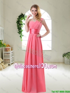 Pretty Cheap Watermelon Red Dama Dresses with One Shoulder