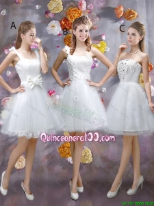 Pretty Sophisticated Appliques White Dama Dresses with Mini Length