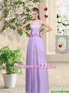 Pretty Beautiful Scoop Dama Dresses with Lace and Bowknot