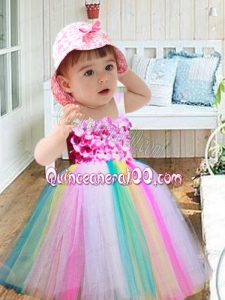 Fashionable Straps Ball Gown Tulle Little Girl Dresses in Multi-color