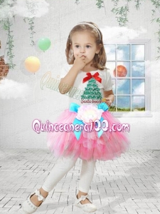 Tulle Scoop A-Line Mini-length Little Girl Dresses with Bowknot