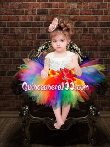 Unique Short Square Knee-length Little Girl Dresses in Multi-color