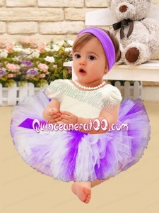 Beautiful Ball Gown Scoop Mini-length Little Girl Dresses with Short Sleeves