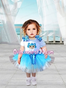 2014 Elegant Scoop A-Line Knee-length Little Girl Dress with Bowknot