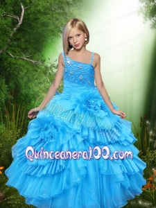 Luxurious Ball Gown Beading Little Girl Pageant Dress with Sleeveless
