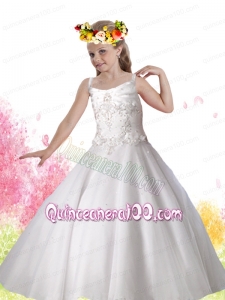 Beautiful White A-Line Floor-length Flower Girl Dresses with Embroidery
