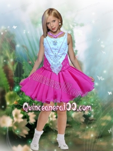 Fashionable A-Line Scoop Beading Little Girl Dress for 2014