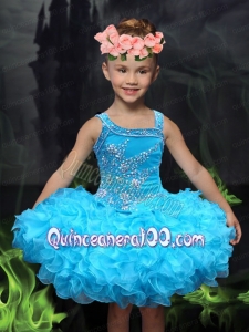 2014 Ball Gown Cute Mini-length Little Girl Dress with Beading