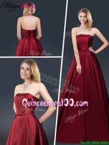 Winter Gorgeous A Line Strapless Mother Dresses with Brush Train
