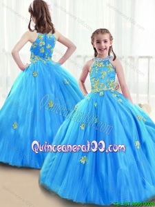 New Arrivals High Neck Mini Pageant Dresses with Beading