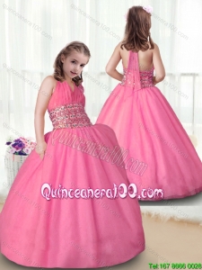 Popular Rose Pink Halter Top Mini Quinceanera Dresses