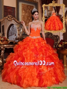 Beautiful Ball Gown Appliques and Beading Quinceanera Dresses