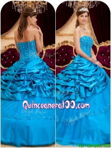 Cheap Strapless Quinceanera Gowns with Appliques and Beading