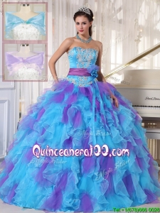 Perfect Strapless Beading and Appliques Quinceanera Gowns