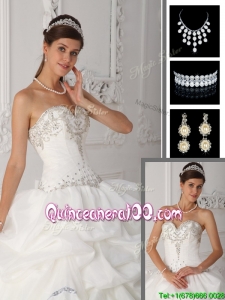 Perfect Ball Gown Sweetheart Quinceanera Dresses in White