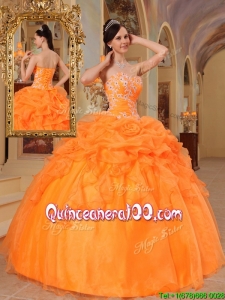 Perfect Orange Red Ball Gown Sweetheart Quinceanera Dresses