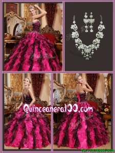Pretty Sweetheart Quinceanera Gowns with Beading and Ruffles
