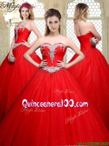 Popular Sweetheart Beading Quinceanera Dresses with Brush Train