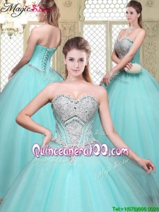 Modest Sweetheart Beading Quinceanera Dresses for Summer