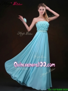 Beautiful Empire Strapless Dama Dresses with Appliques