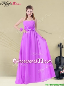 Discount Empire Sweetheart Bridesmaid Dresses with Ruching and Belt