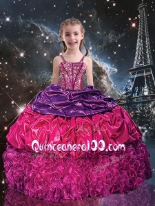 Gorgeous Ball Gown Straps Little Girl Pageant Dresses for 2016