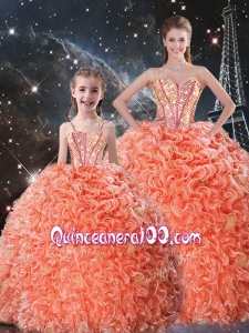 Beautiful Ball Gown Sweetheart Macthing Sister Dresses with Beading
