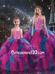 New Style Sweetheart Beading Macthing Sister Dresses in Multi Color