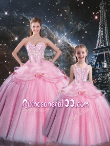 Wonderful Ball Gown Macthing Sister Dress with Beading