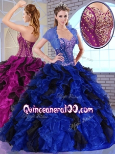 Super Hot Ball Gown Appliques and Ruffles Quinceanera Dresses for Fall