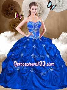 Best Sweetheart Quinceanera Gowns with Appliques and Pick Ups
