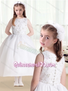 New Style Ball Gown Beading and Appliques Flower Girl Dresses