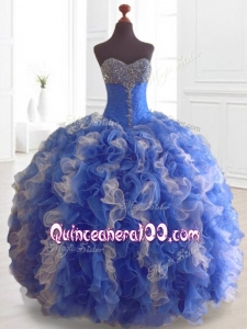 2016 Custom Made Beading and Ruffles Multi Color Quinceanera Dresses