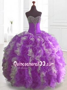 2016 Custom Made Multi Color Sweet 16 Dresses with Beading and Ruffles