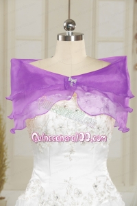 Open Front Organza Beautiful Shawls with Beading