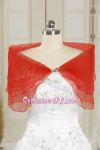 2014 Beautiful New Style Beading Shawls in Coral Red