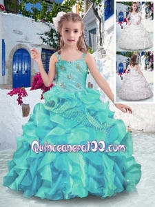 Customized Straps Ball Gown Mini Quinceanera Dresses with Ruffles