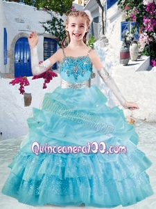 Simple Spaghetti Straps Mini Quinceanera Dresses with Appliques and Bubles