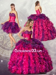 The Most Popular Ball Gowns Sweetheart Detachable Quincenera Dresses