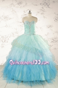 Fashionable Multi-color Quinceanera Dresses with Beading and Ruffles