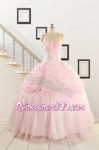 Pretty Strapless Quinceanera Dresses with Beading and Pick Ups