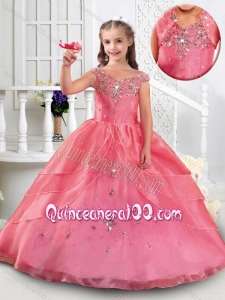 Cute Off the Shoulder Rose Pink Mini Quinceanera Dress with Beading